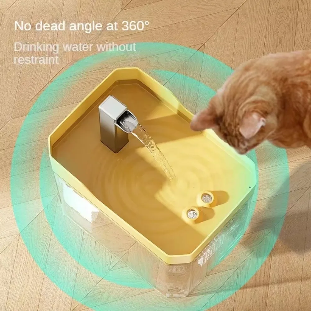 Transparent Cat Water Fountain Auto Filter Anti-Dry Burning with Pump Cat Water Dispenser Pet Supplies Recirculate Filtering