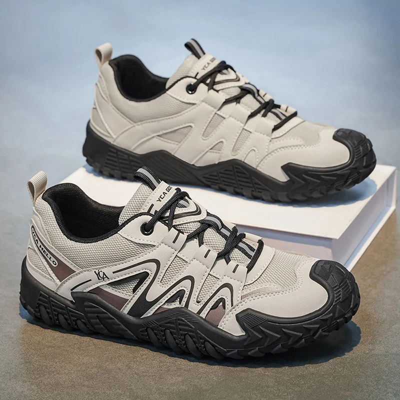 Men's Lightweight Breathable Work Shoes Summer Fashionable Safety Shoes Anti-impact Insulated Work Protective Shoes Wear-resista
