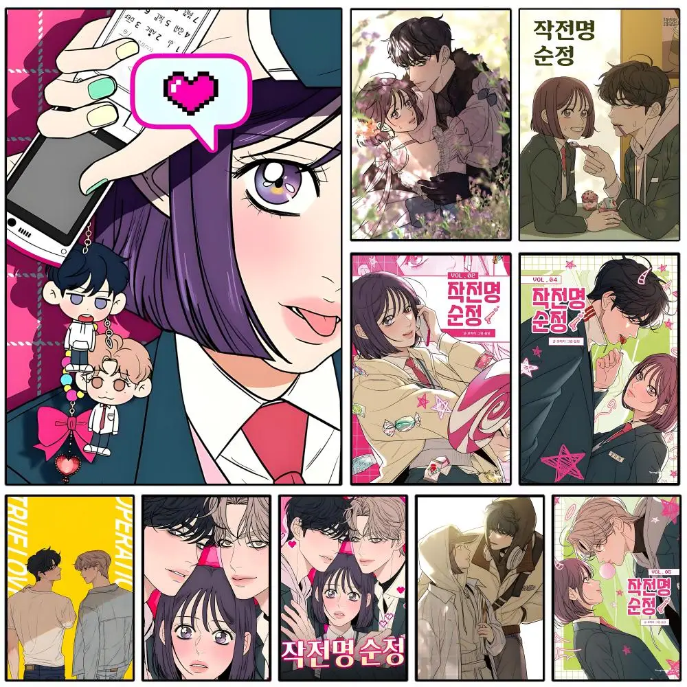 Korean Manhwa Operation True Love Poster Wall Poster Self-adhesive Waterproof for Bedroom/e-sports Room Family Life Pet Anime