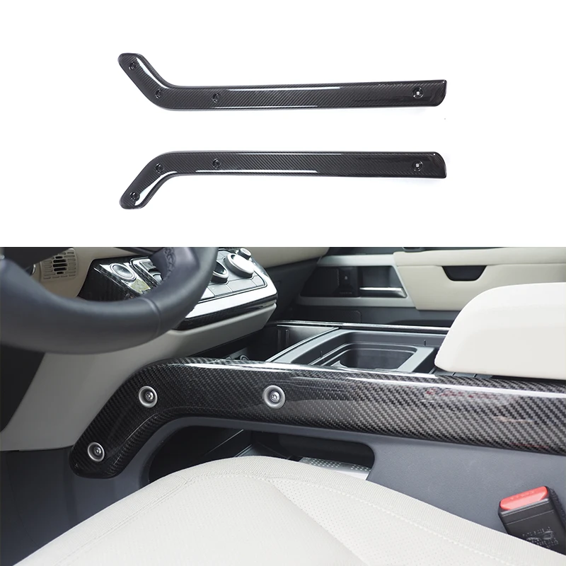 

Carbon Fiber Decorative Strip for Central Control Armrest for 2020+ Land Rover Defender Car Interior Accessories