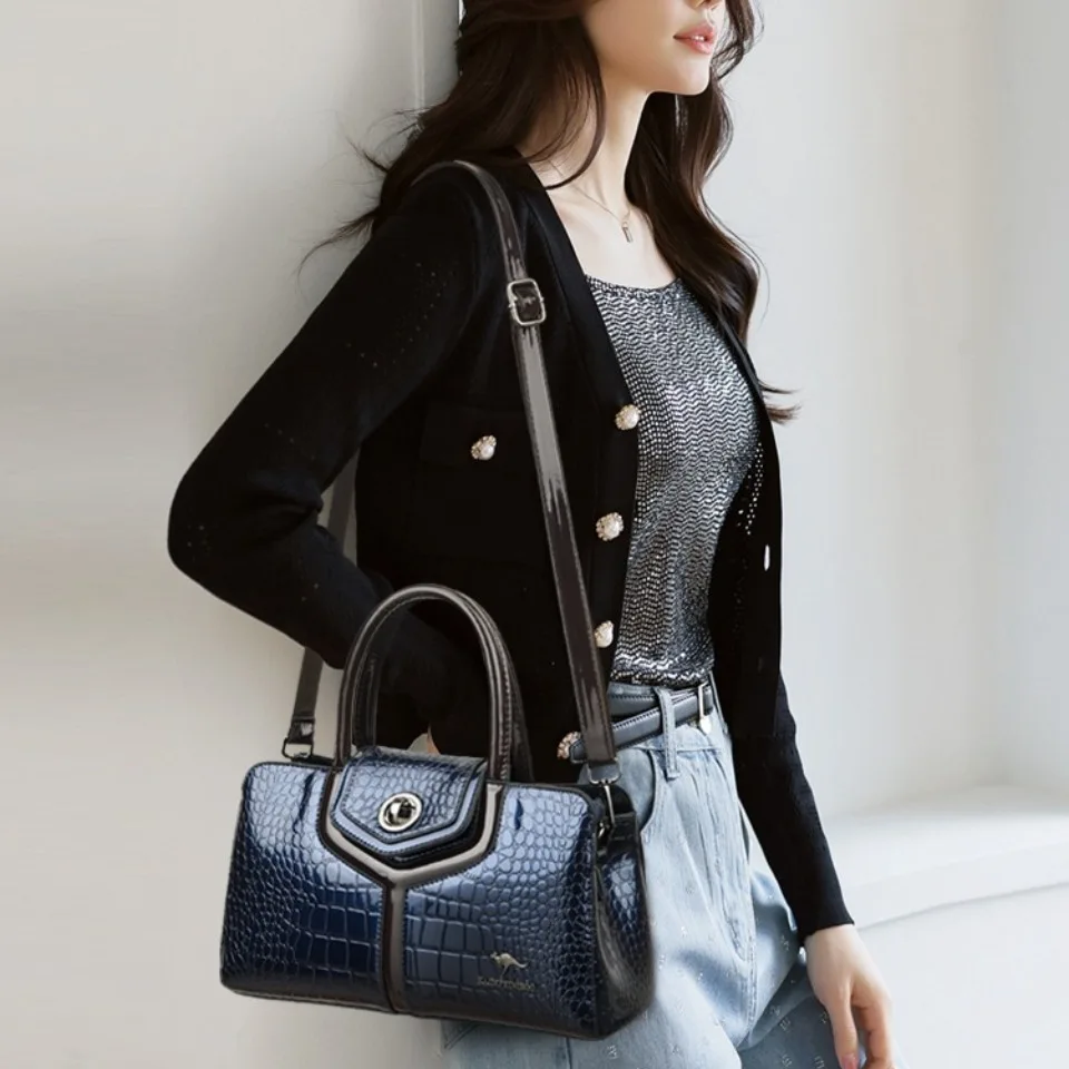 Genuine Brand Patent Leather Tote Bag Alligator Shoulder Bags for Women Designer HIgh Quality Handbags Female Crossbody Sac 2026 - view 4