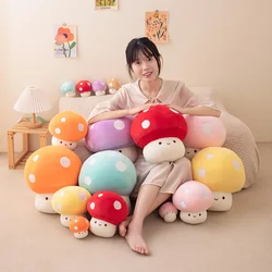 Mushroom Plush Toys Cute Mushroom Plushie Stuffed Plants Kawaii Soft Pillows Home Decor Kids Gift Red/Pink /Blue Mushroom Doll