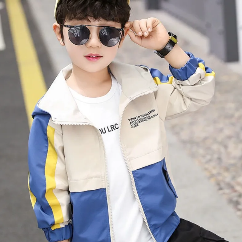 2024Spring Autumn New Fashion Splicing Children's Clothing Casual Mother Versatile Jackets Western Outerwear Zipper Loose Coats