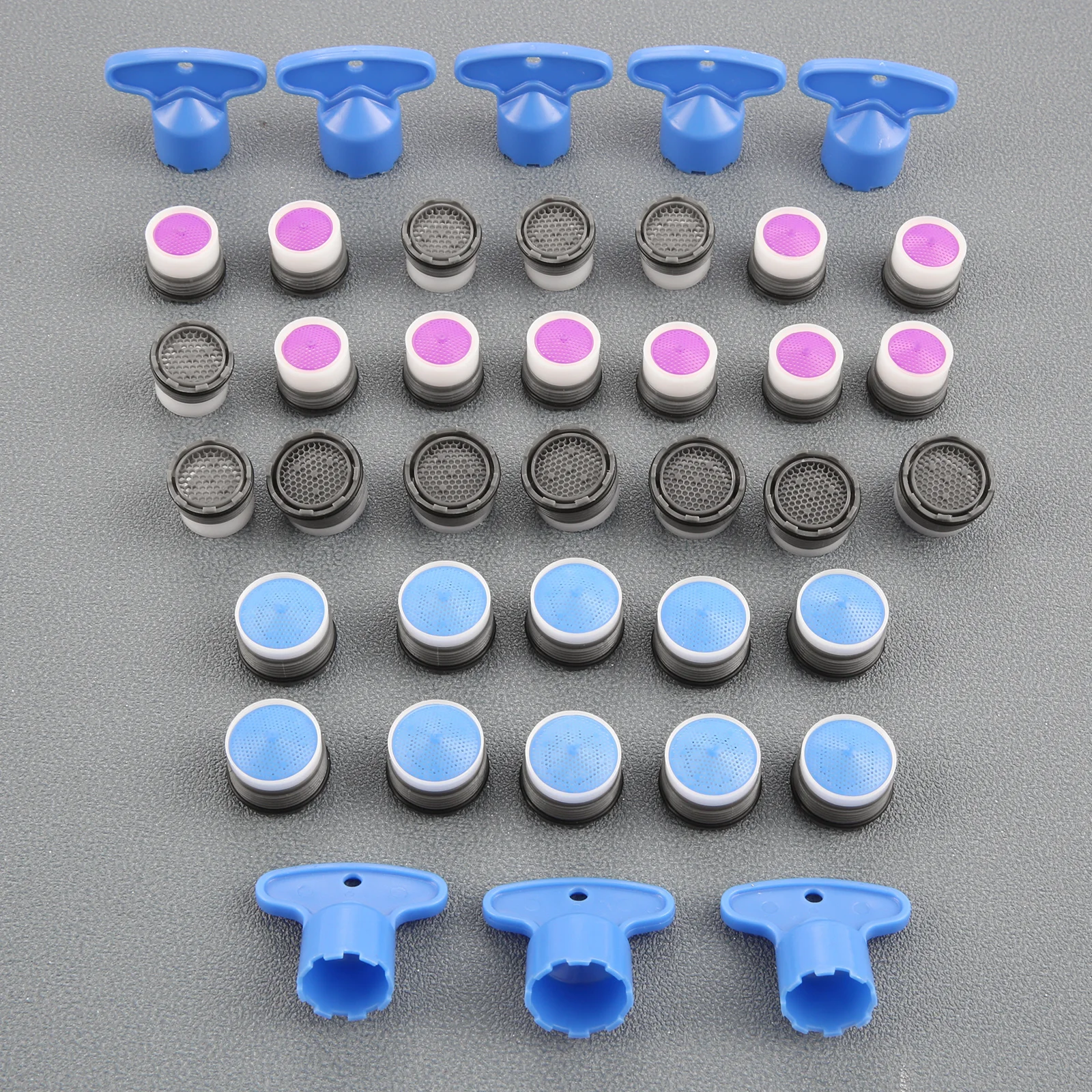 6/10Pcs M18 M16 Water Saving Tap Faucet Aerator + 2pcs Wrench Built-in Bubbler Filter Bathroom Kitchen Basin Replacement Fitting