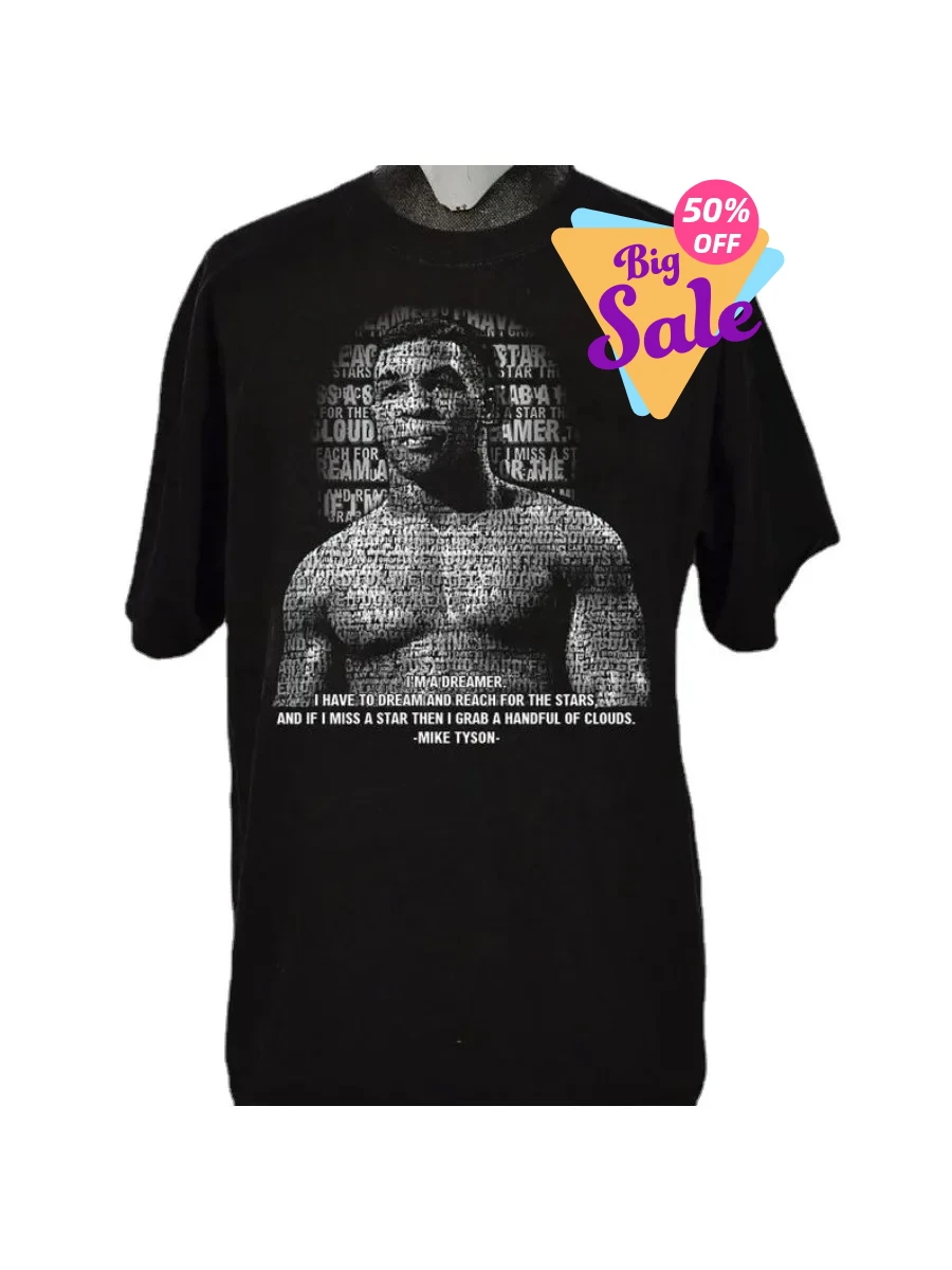 Mike Tyson Quotes T-Shirt Summer Cotton O-Neck Short Sleeve Men's T Shirt New Size S-3XL
