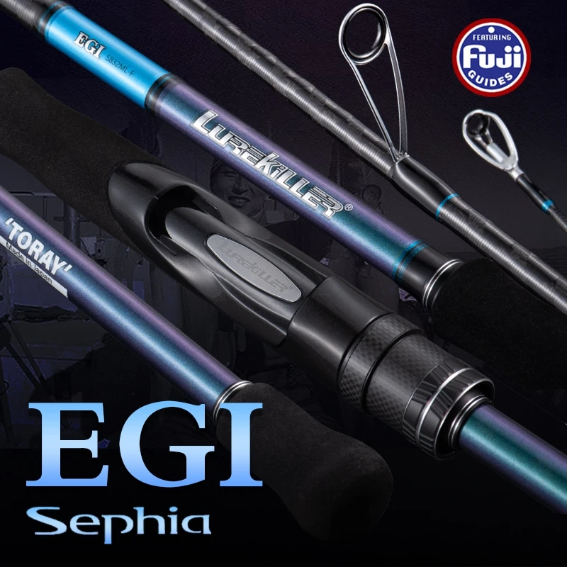 

Lurekiller 40T High Carbon Sephia Egi Rod Japan Fuji Guides 762ML/832ML/832M/862M Squid Rod Octopus Rod Spinning Rod