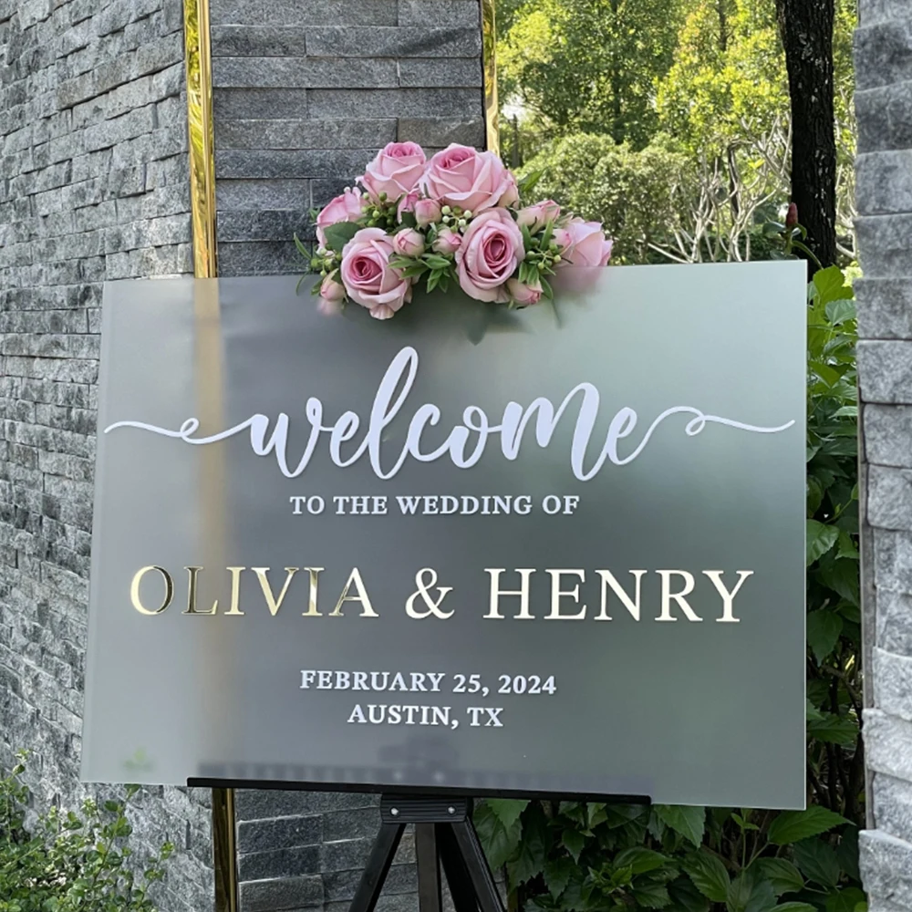 

Welcome Stickers Wedding Vinyl Decal Custom Name and Date Stickers DIY Wedding Decor Modern Engagement Wedding Wall Stickers
