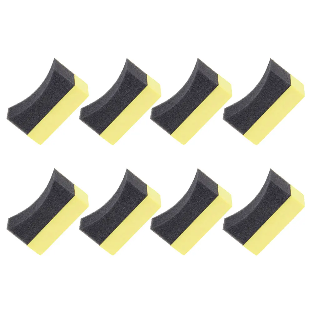 

8pcs Car Wash Sponge Composite PE Soft Cleaning Tire Dressing Applicator Pad Wax Scrub Auto Accessories Vehicle Window Sponge