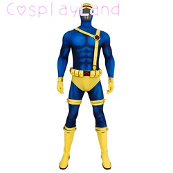 Scott Summers Cosplay Fantasia X 97 Super Villain Costume Combats Disguise for Adult Men Suit Halloween Carnival Party Clothes