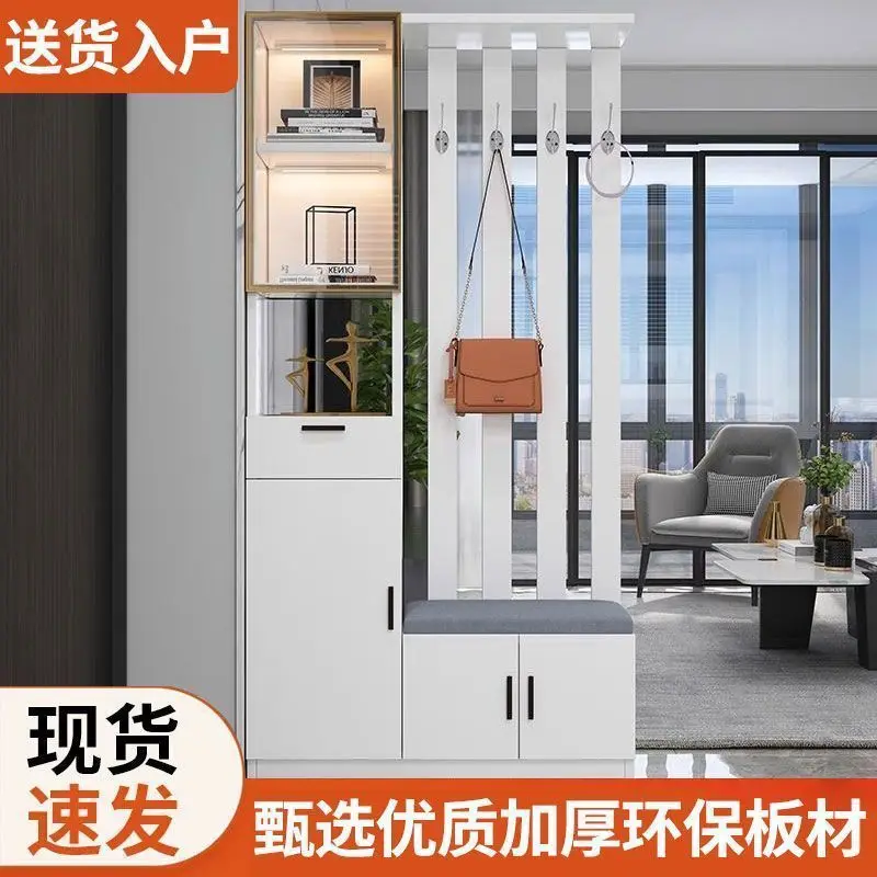 

Italian light luxury entrance cabinet shoe cabinet integrated modern simple living room screen entrance partition cabinet shoe