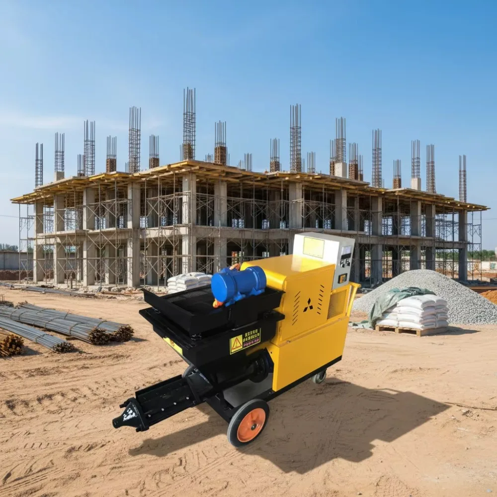 

Cement Mortar Spraying Machine Mortar Plaster Machine Customizable Conveying Distance 20m Vertical 40m Horizontal For Building