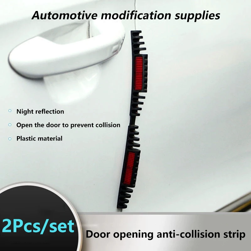 

2 шт. универсальные защитные накладки на кромку двери автомобиля, декоративные молдинги, противоударные полосы, защита от царапин, светоотражающие аксессуары