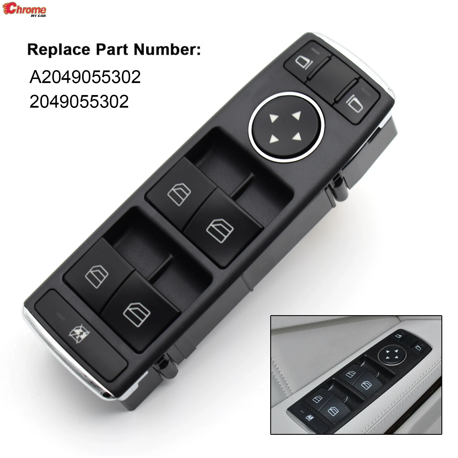 

Для Mercedes-Benz C250 C280 C300 C350 E350 E550 E63 GLK350 A2049055302 главный переключатель стеклоподъемника, кнопка управления автомобильными аксессуарами