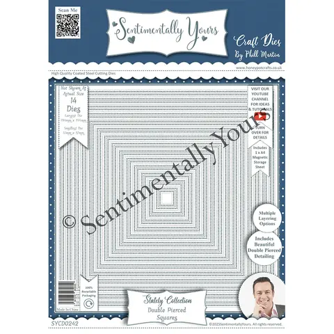 New Stately Double Pierced Squares Metal Cutting Dies Scrapbooking Decoration Embossing Template DIY Greeting Card Handmade