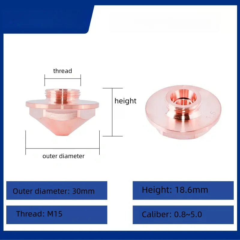 Laser Cutting Nozzle Precitec HIGHYAG Amada Trumpf Cut Nozzles For Cutter Machine Copper Nozzle Connection Base Fitting