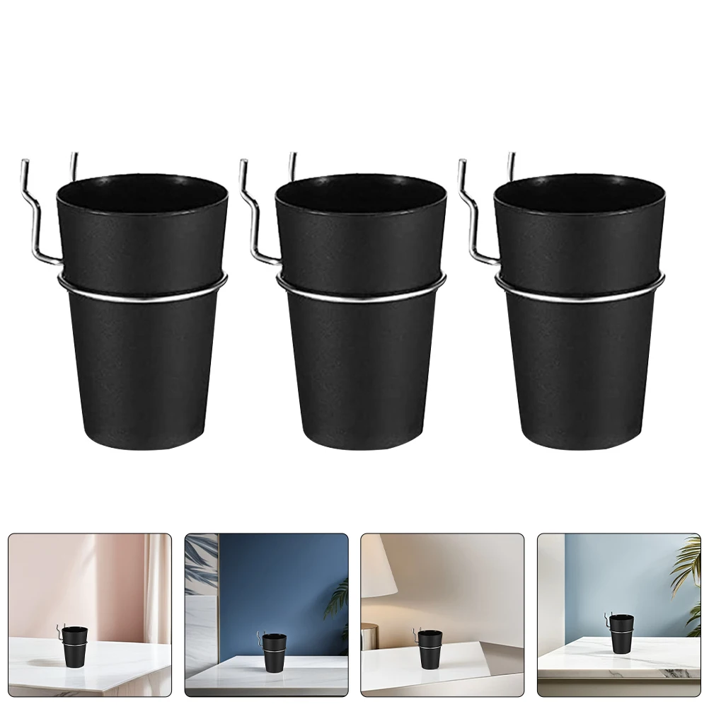

3 set Pegboard Accessories Multifunctional Storage Cups for Pens Nails Screws Tool Organizer Pegboard Cups Robust Plastic