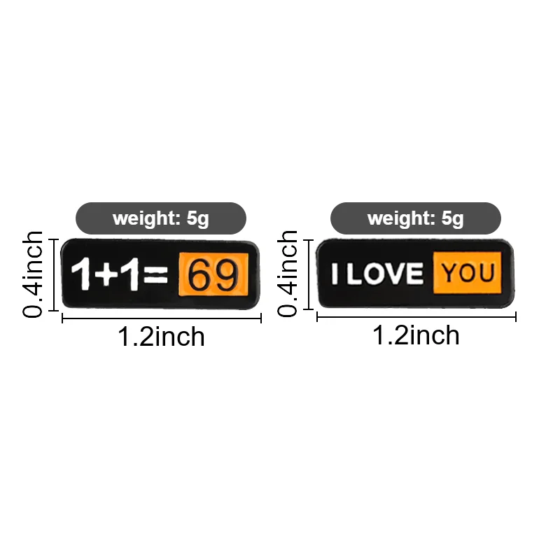 Creative Humorous Text Equation Enamel Pin, 