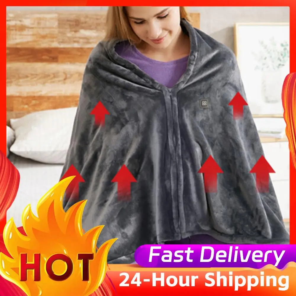 المنزلية USB بطانية تسخين كهربائي 3 مستويات التدفئة الصوف بطانية تدفئة المحمولة التدفئة اللفة بطانية للمكتب في الهواء الطلق