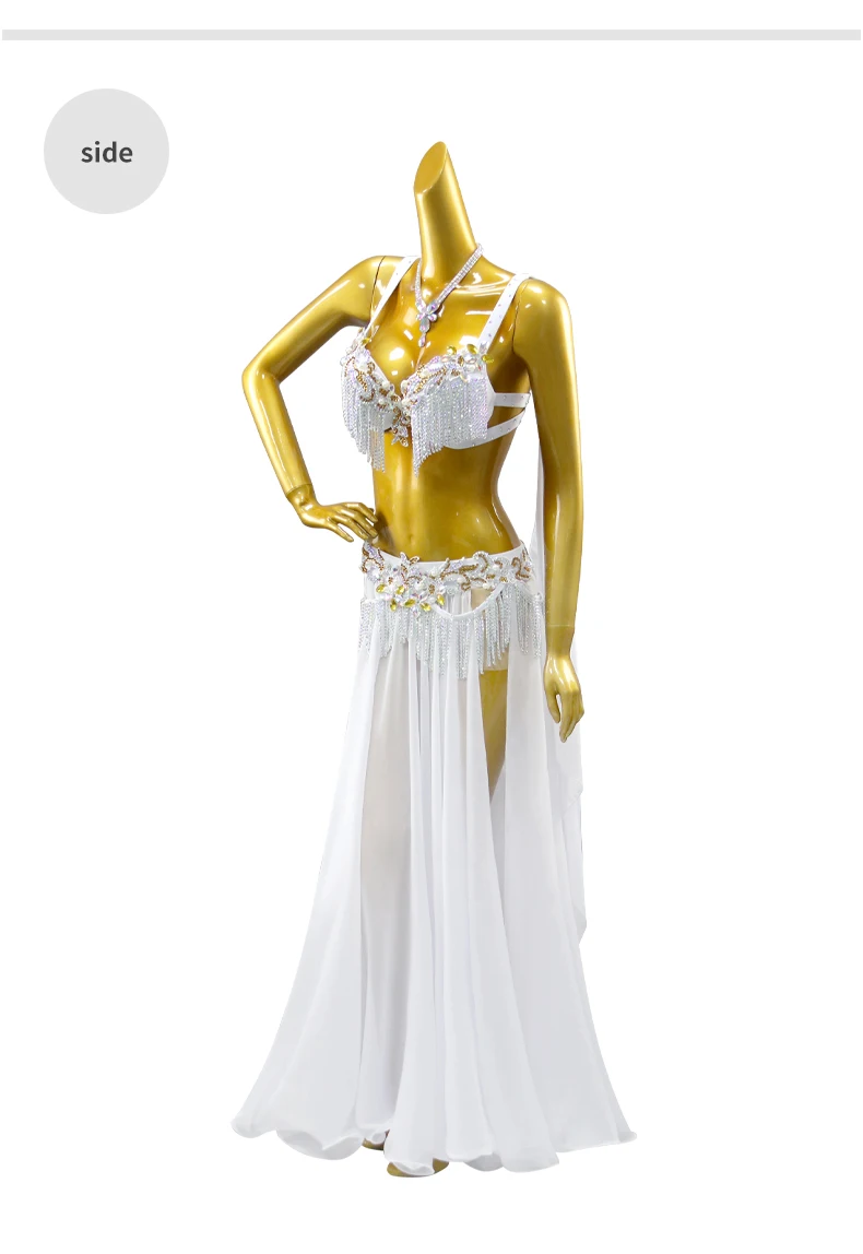 Bauchtanz-Anzug für Damen, Abendkorsett-Kleid, Übungskleidung, Bühnen-Bauchtanz, Arabische Caderines, Unterrichtskleidung, Tanzkleidung, Langer Rock – Detail 8