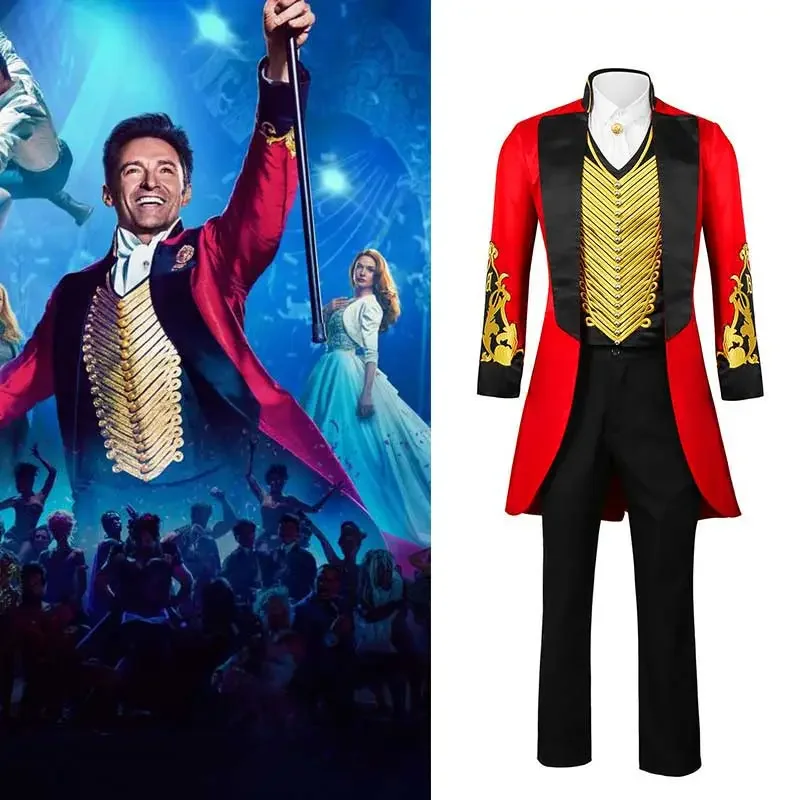 

The Greatest Showman P.T. Barnum Cosplay Costume Circus Ringmaster Outfit Adult Men Full Set Uniform Halloween Carnival Movie