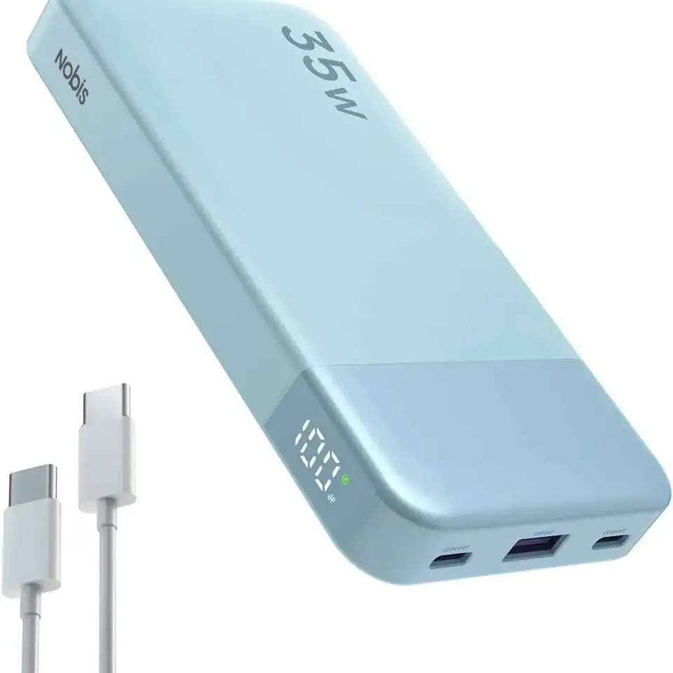 10,000mAh Slim Power Bank with 35W Fast Charging & Digital Display