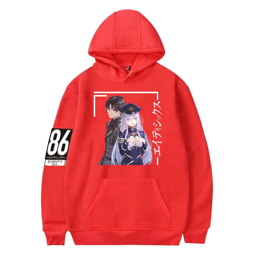 Anime 86 Eighty Six Funny Hoodie Hip Hop Graphic Sweatshirt Poleron Hombre Streetwear Unisex Harajuku Tracksuit Oversize Clothes