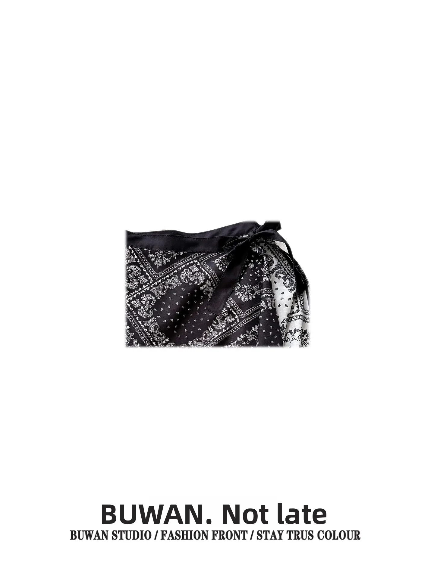 Retro High Waist Printed Half Skirt Women's Outerwear Atmosphere Sense Layering Skirt Spring Autumn Winter Seasonal Style