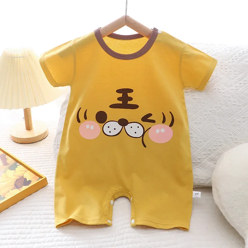 0-24M Baby Romper Short Sleeve Cartoon Toddler Romper Summer Cotton Boys Girls Jumpsuit ropa de bebe niña