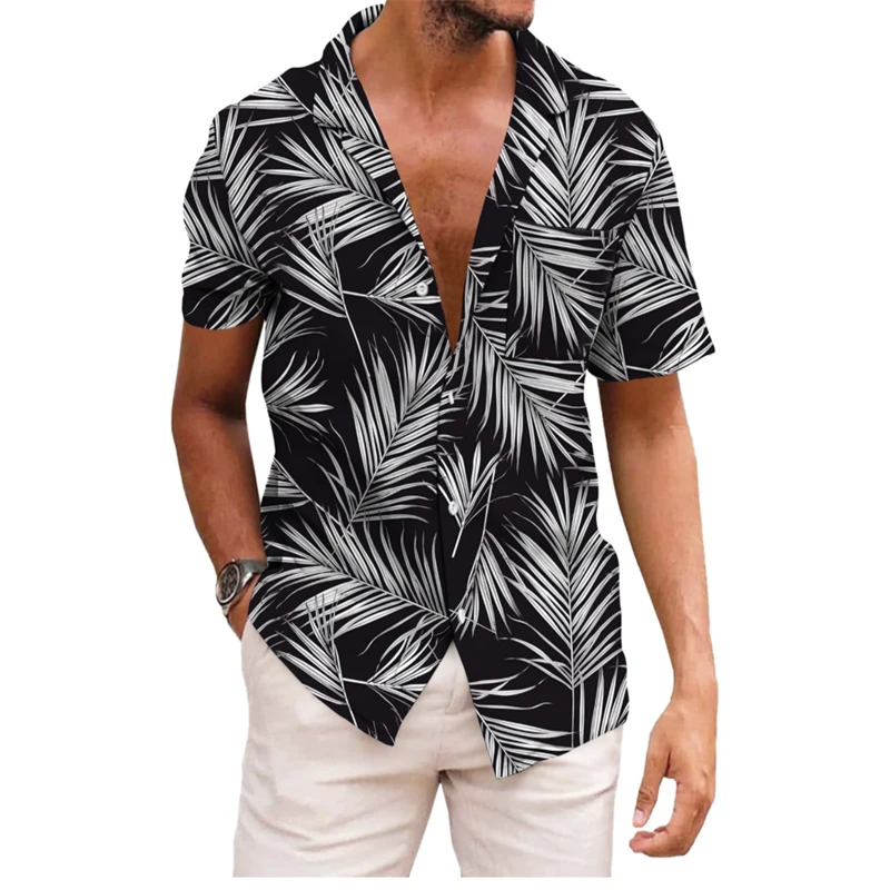 Men\'s shirt Hawaiian shirt short sleeve tops outdoor vacation travel fashion casual clothing xs-6xl oversized soft fabric