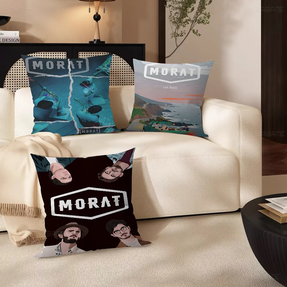 Morat Band Pillow Covers Cartoon Sofa Decorative Home Double-sided Printing Short Plush Cute Cushion Cover