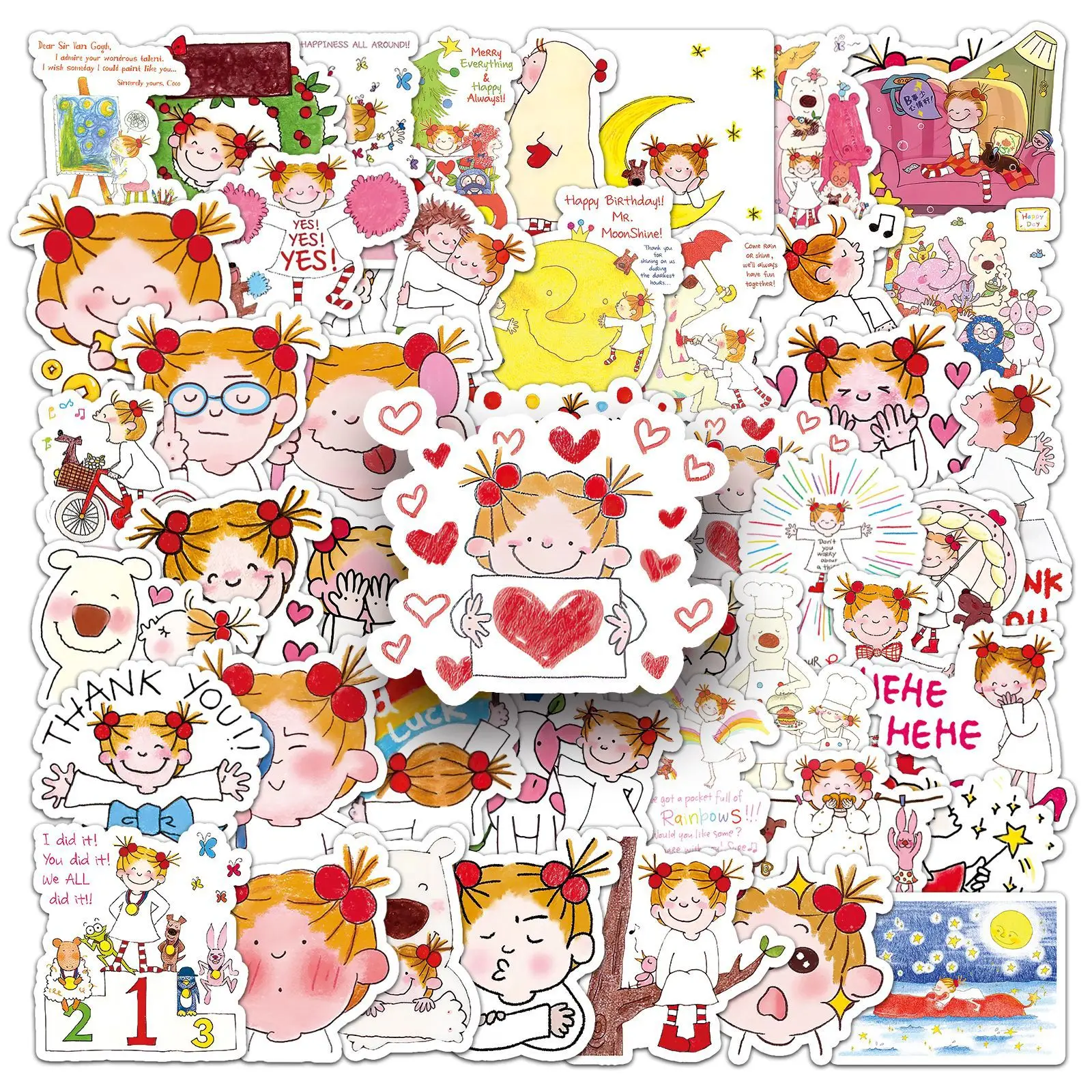 10/30/50PCS Leuke COCO Meisje Stickers Cartoon Fun Graffiti Decals Meisjes Speelgoed Cadeau Decoratie Water cup Telefoon Case Laptop Gitaar