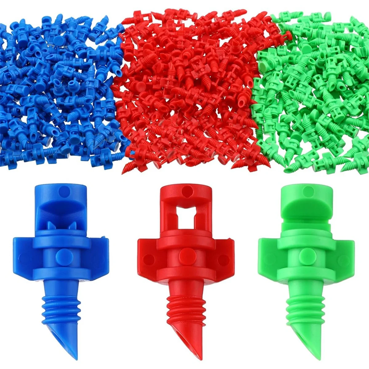 ABNQ 300 Pcs Misting Nozzle Sprayer 90/180/360 Degree Atomizing Mini Sprinklers Drip Ring Irrigation Emitters Nozzle