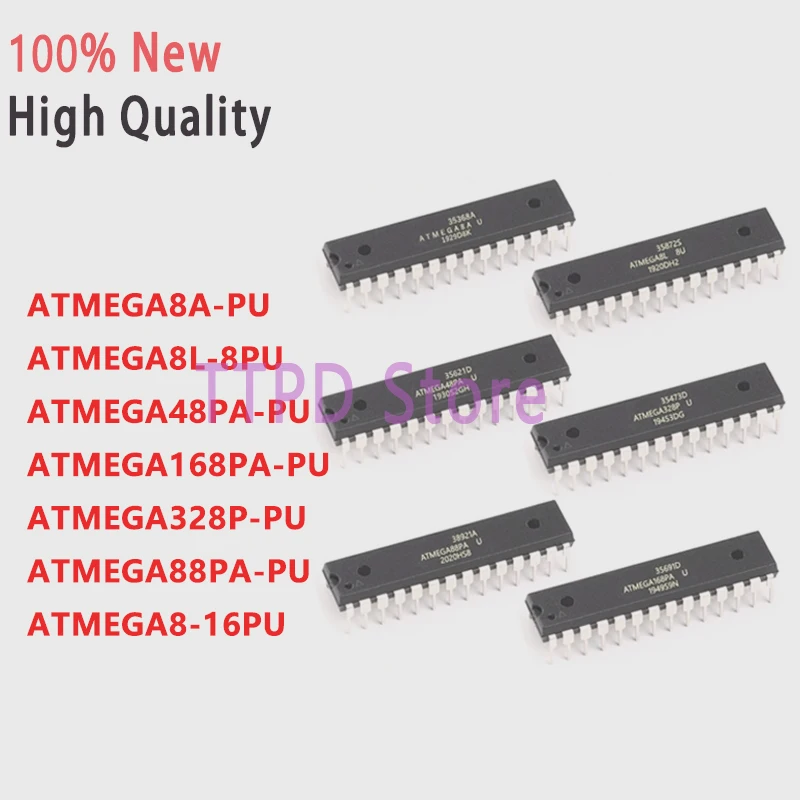 1PCS ATMEGA328P-PU ATMEGA8A-PU ATMEGA8L-8PU ATMEGA8-16PU ATMEGA48. ATMEGA88PA-PU DIP-28 High Quality