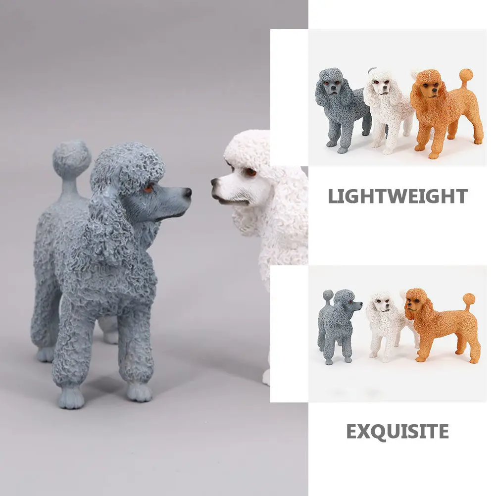 Realistic Dog Figurine Plastic Desktop Ornament Kids Educational Animal Model Home Decor