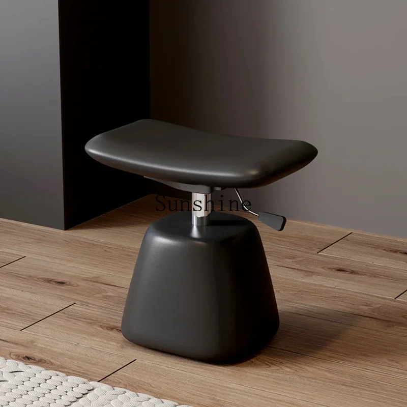 Rotatable makeup dressing stool with wheel lift