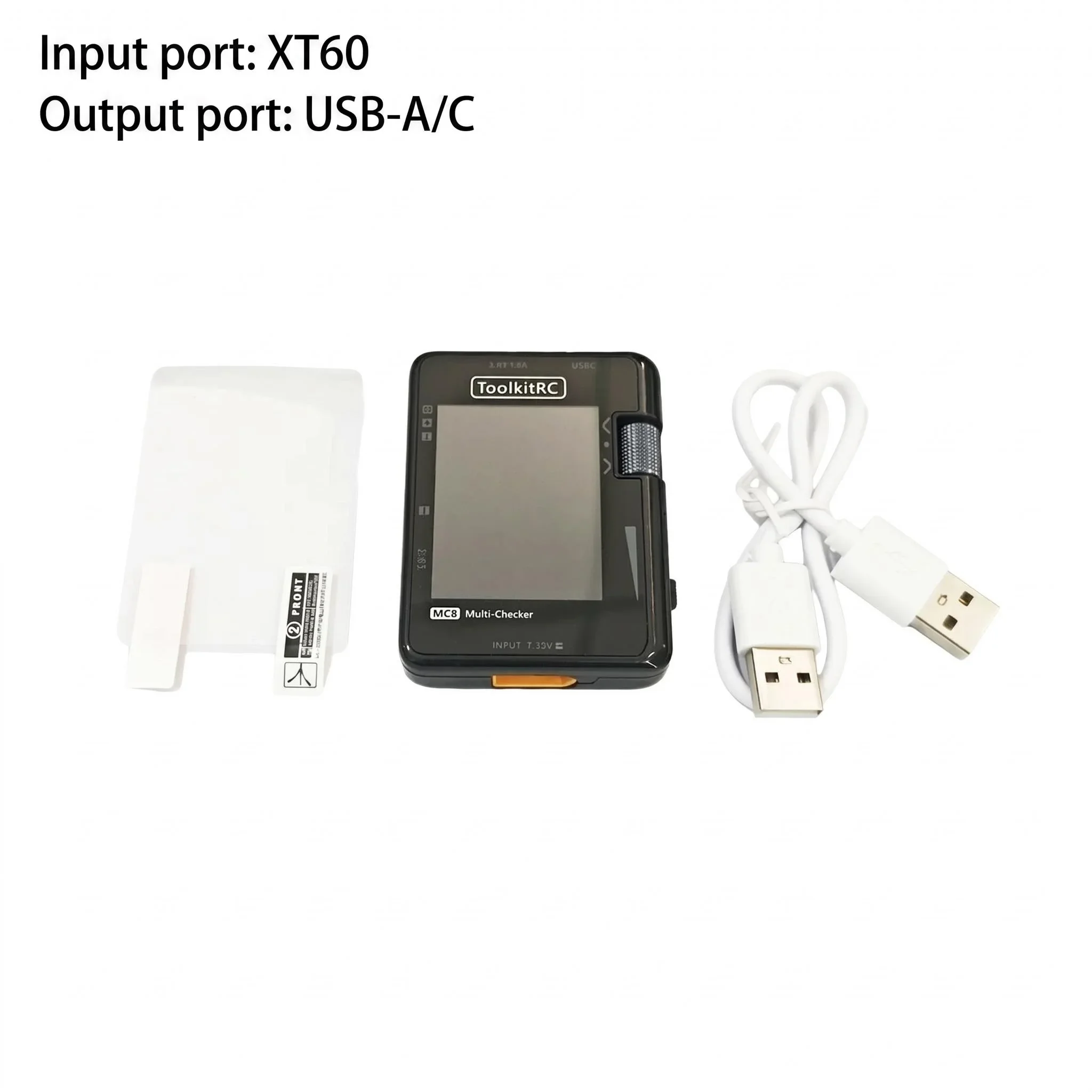 SkyDElToolkitRC MC8 Multi-Function Battery Checker 1-8S Cell Balancer Servo Signal Tester PD QC Fast Charger