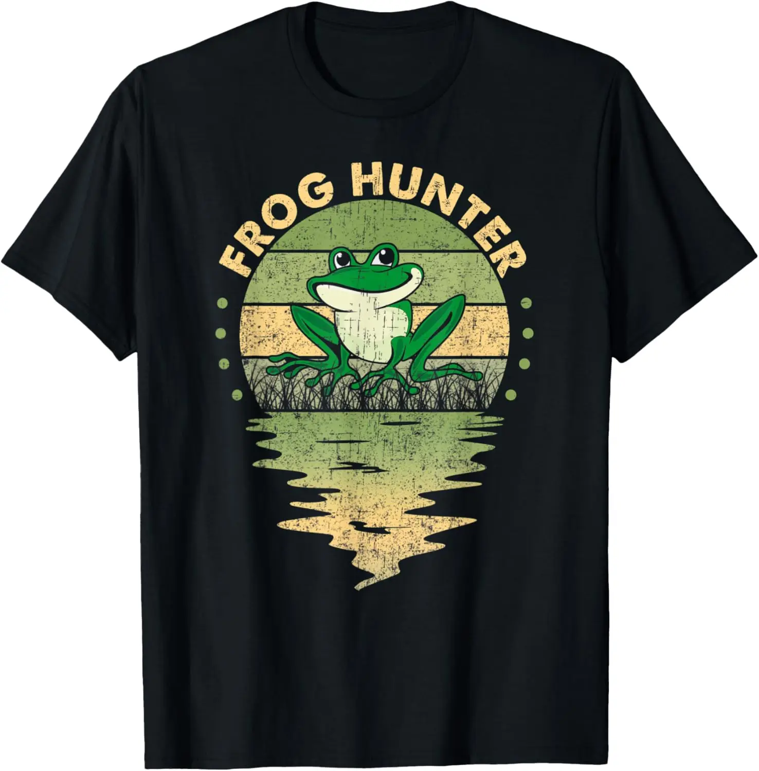 

Tu Vintage Frog Hunting Frog Lover Costume Frog Catcher T-Shirt