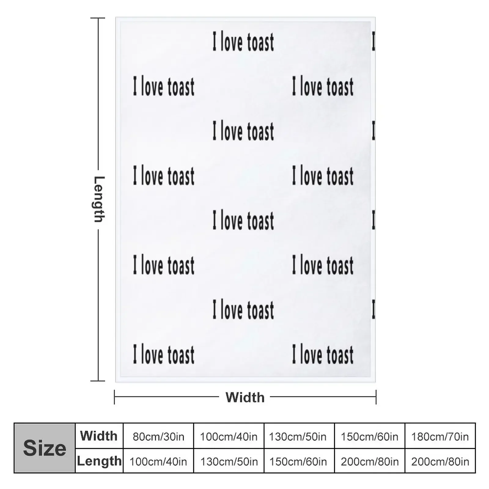 I LOVE TOAST Throw Blanket couch cozy soft plush fuzzy picnic outdoor blanket