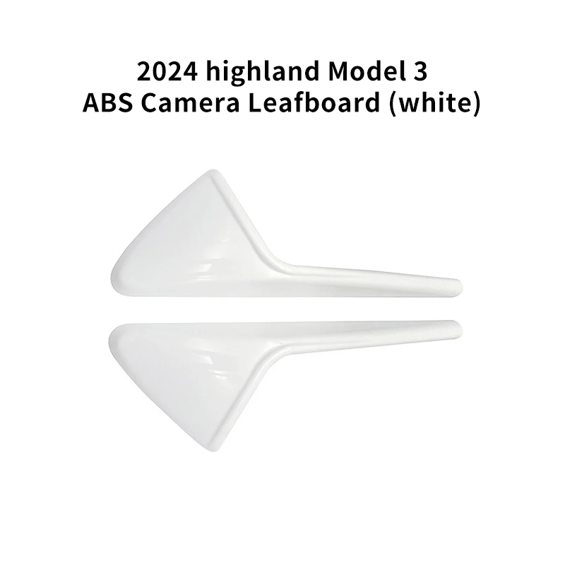 

Applicable to Tesla Model 3 Y Highland 2025 Side Camera Protector CoverAccessories Turn Signal Fender Trim ABS white 2pcs
