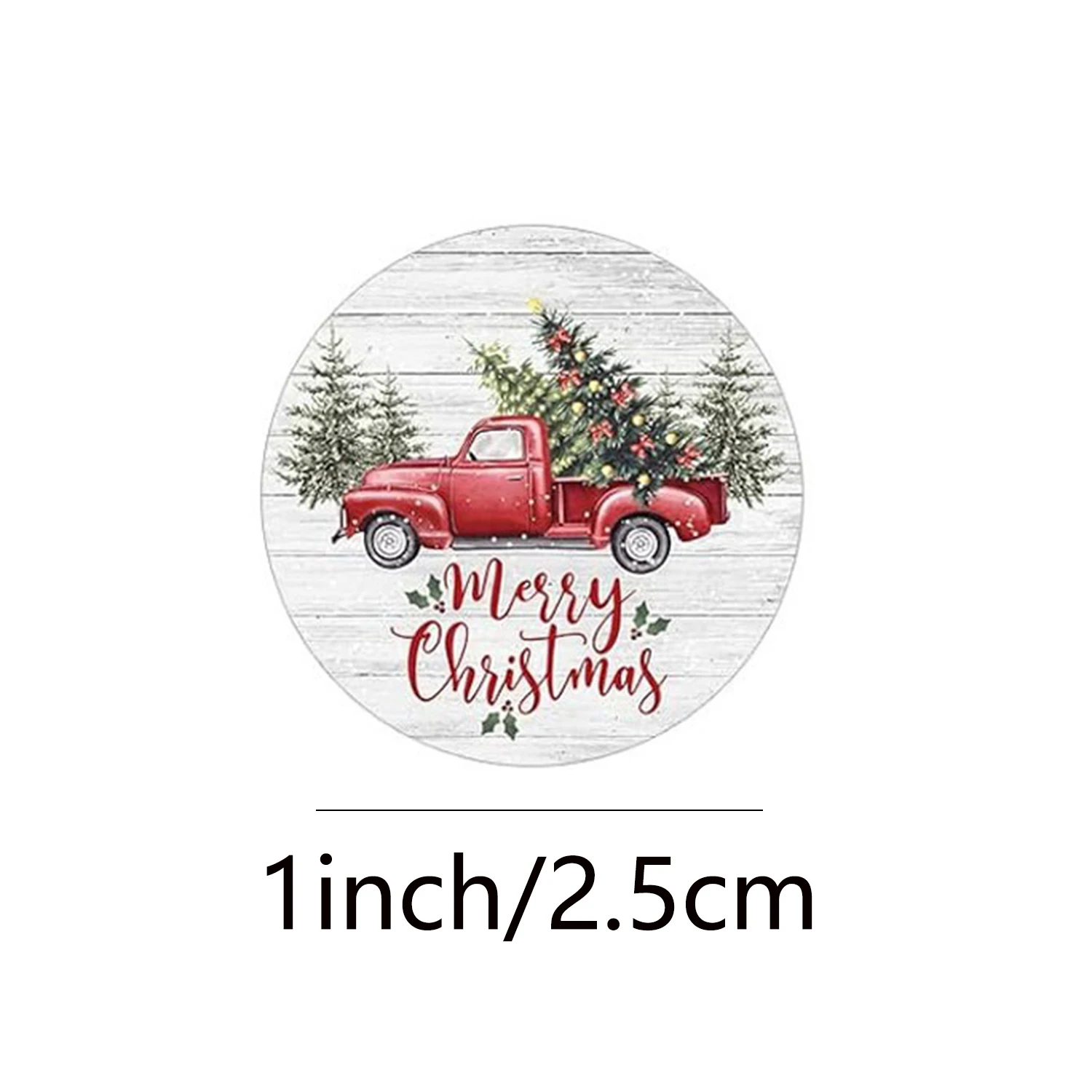 100-500pcs Merry Christmas Stickers 1 inch Self-adhesive Holiday Stickers For Christmas Decors Wedding Party Cards Label