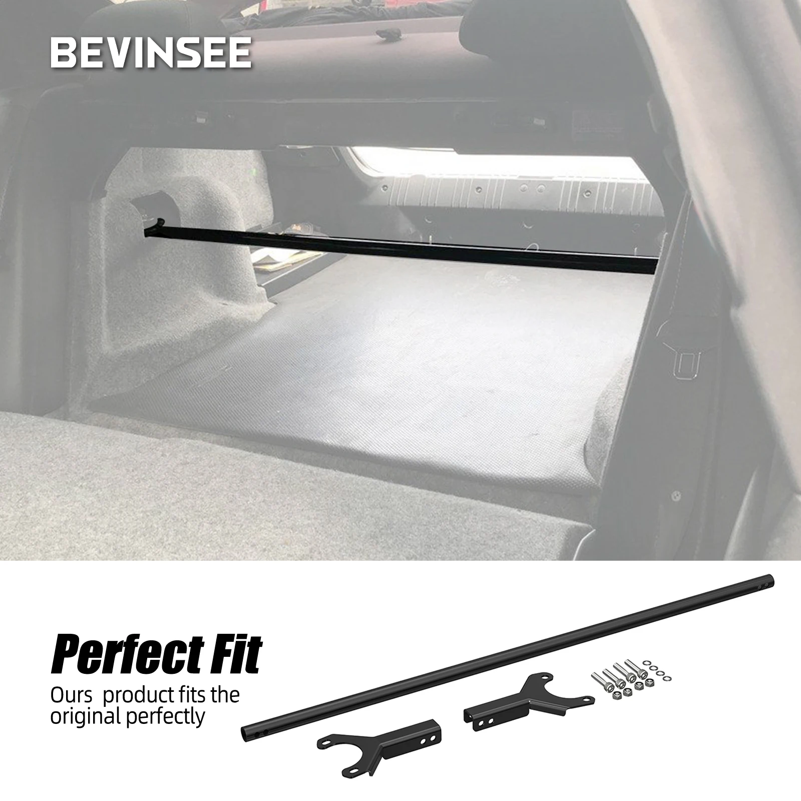 BEVINSEE Rear Strut Brace Bar Set For BMW E46 323i 325i 328i 330i 1999-2006