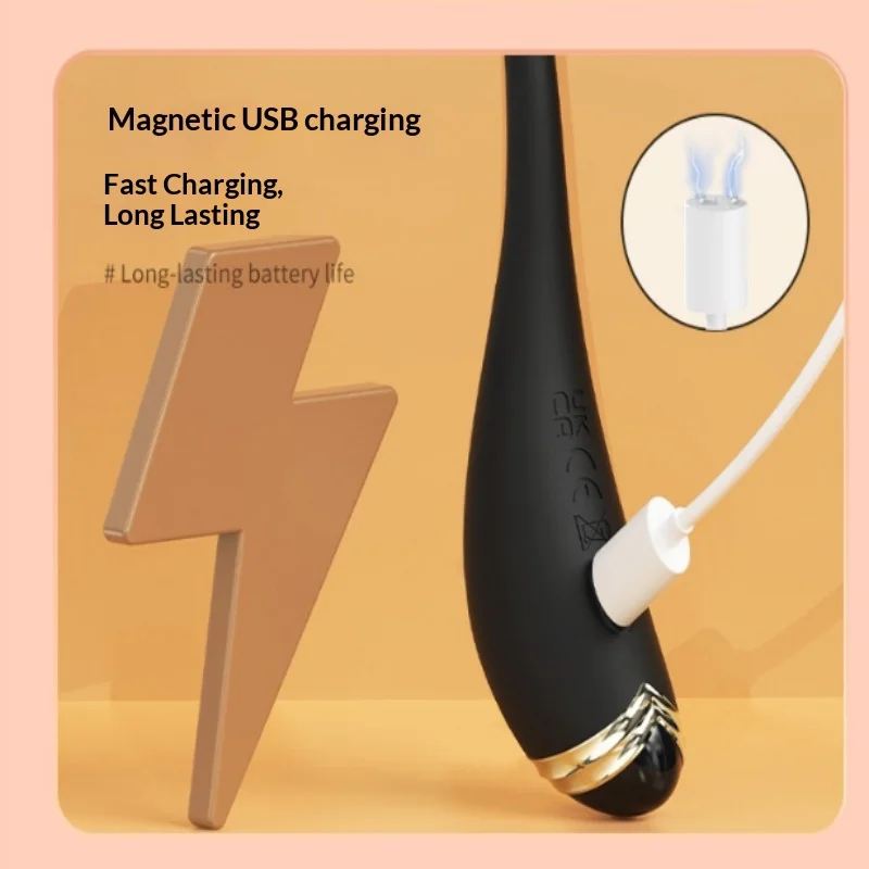 Black Swan Curved Intimate Massage Wand Multi Vibration Modes Dual Internal External Stimulation Portable Discreet Silicone Pers