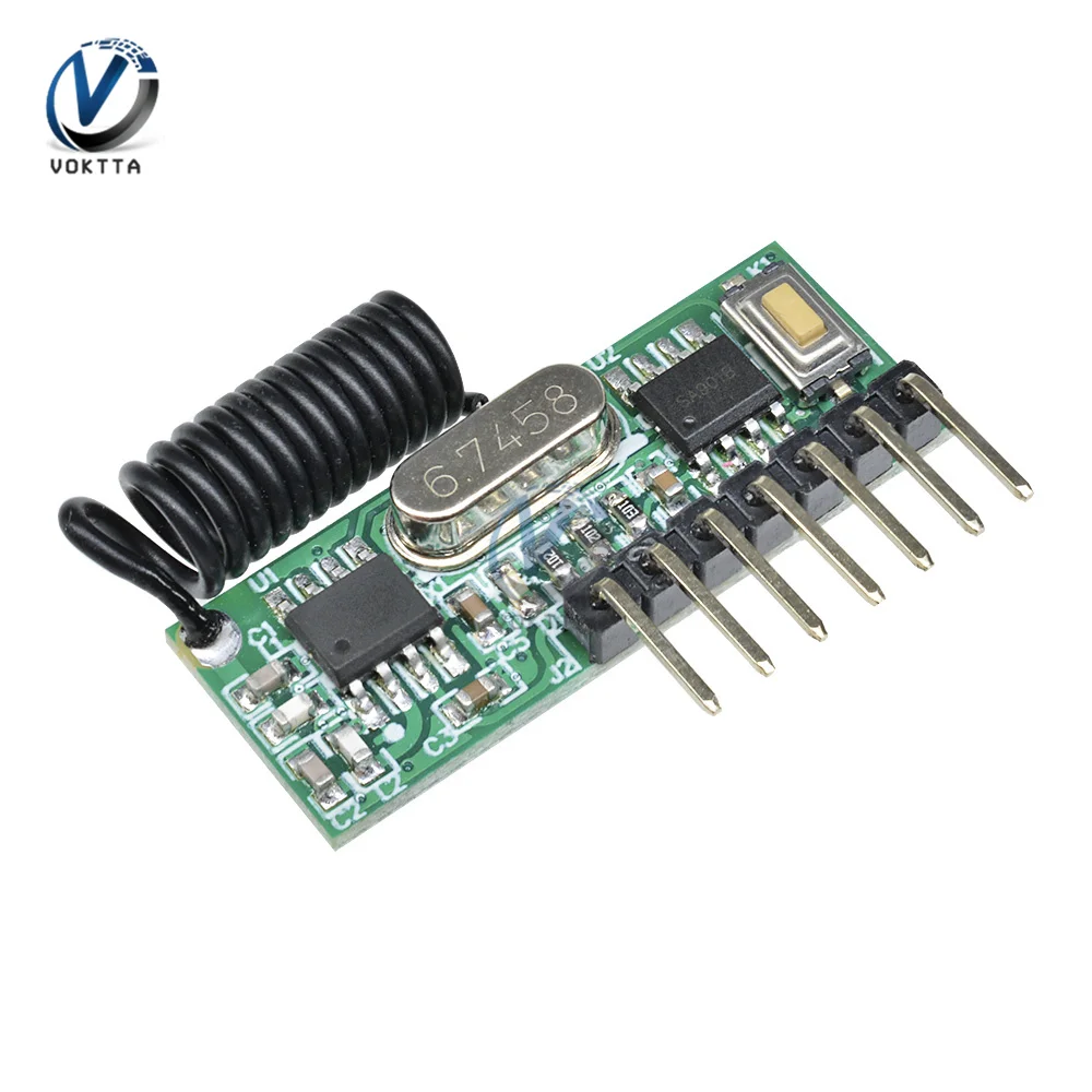 4 Channel Decoding Receiver Output Module 4 Channel 433mhz Wireless Wide Voltage Coding Transmitter for 433 Mhz Remote Control