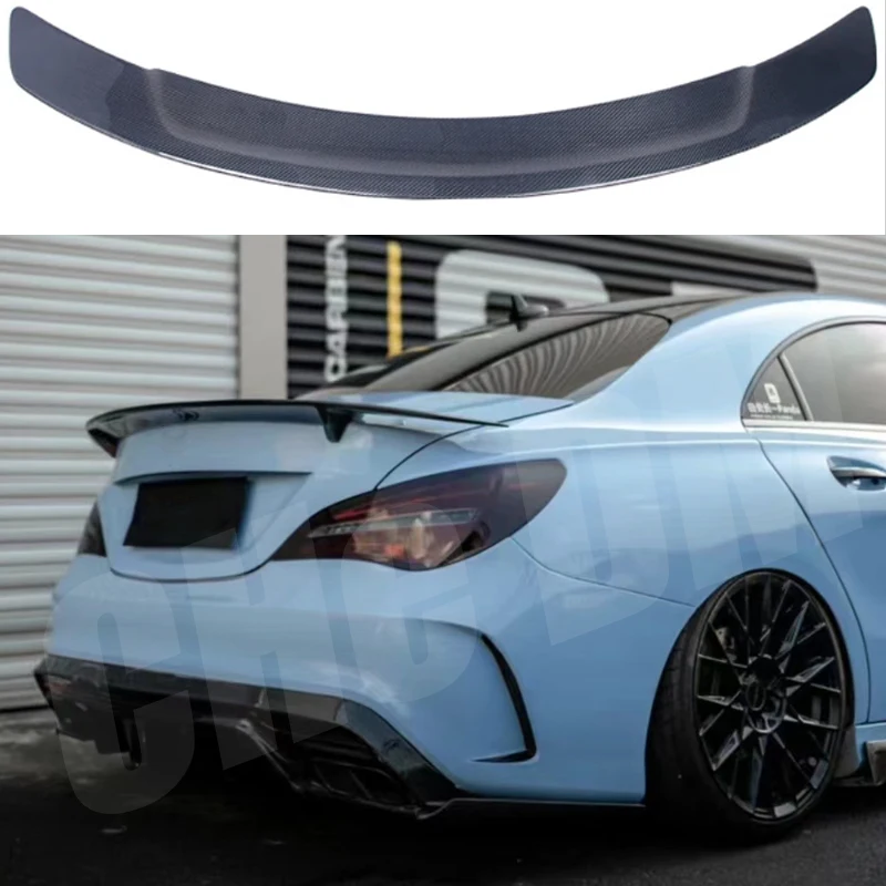 

For Mercedes-Benz CLA W117 Spoiler CLA180 CLA200 250 CLA260 CLA45 2014 -2018 RT Style Real Carbon Fiber Rear Trunk Spoiler