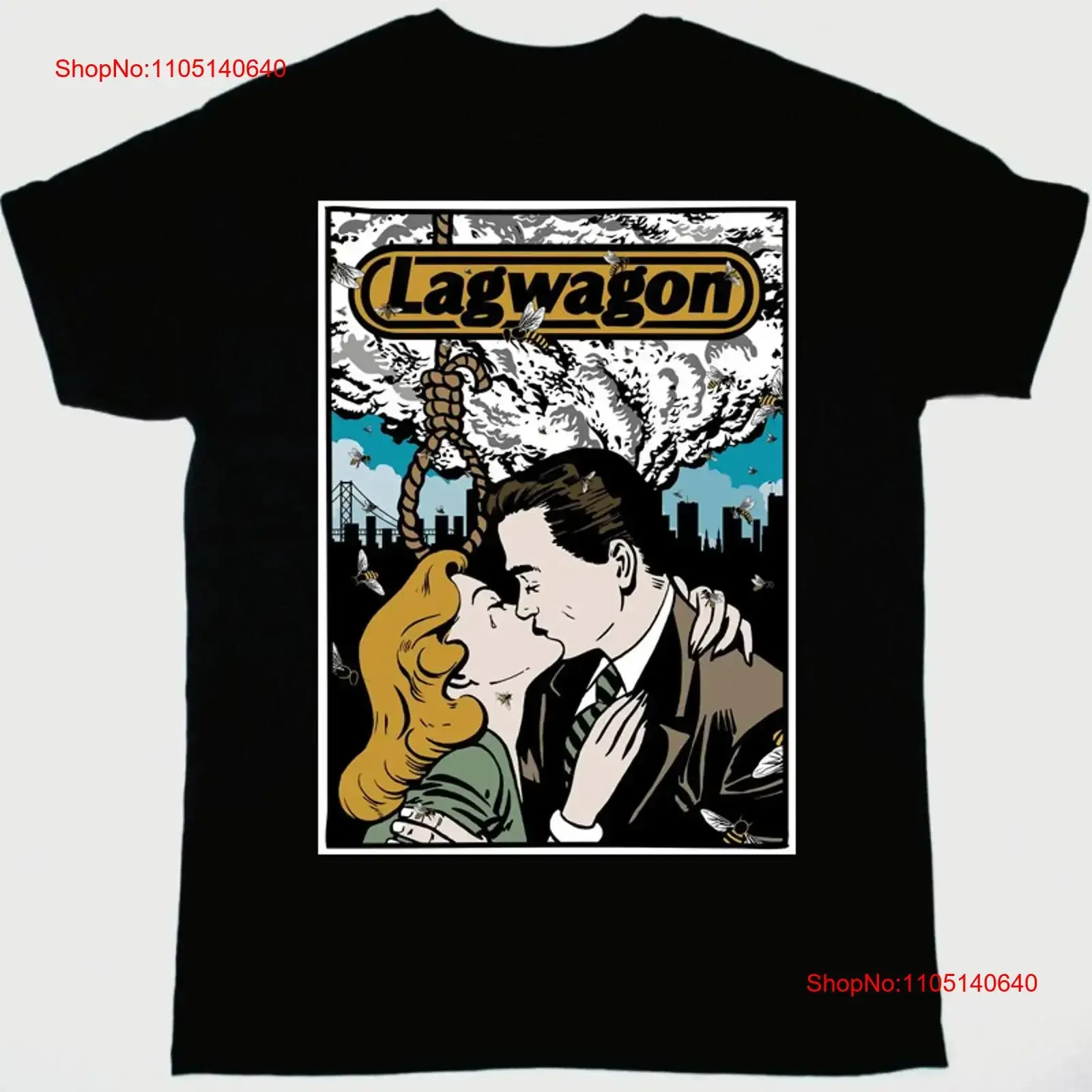 تي شيرت LAGWAGON Hang تي شيرت e قطن S 4 XL ZL916 ملابس مصممة عتيقة مغسولة للجنسين جرافيك قليلاً للارتداء اليومي