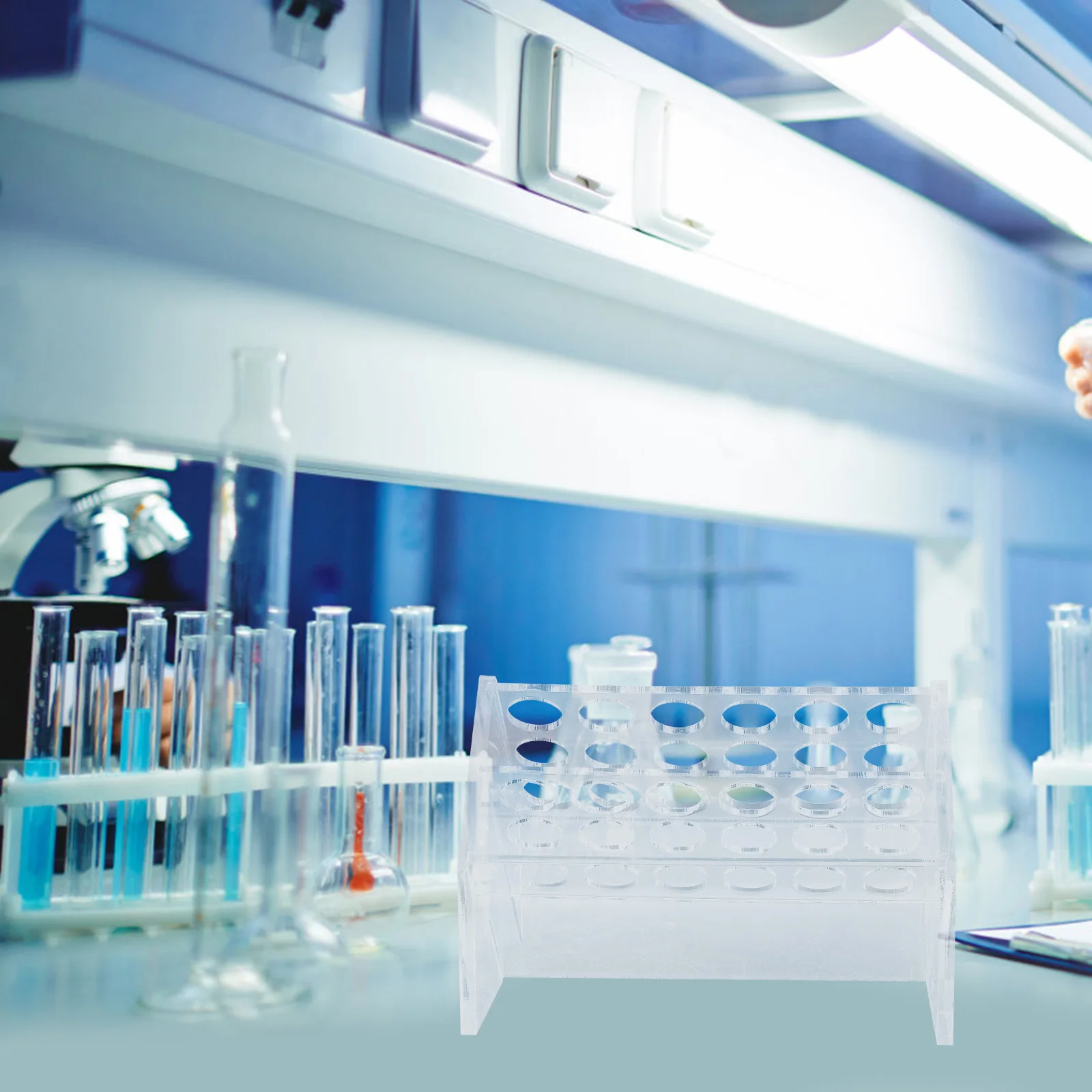 

Tube Storage Rack Multipurpose Test Tube Organizer Durable Angled Holder for Lab 10ml 15ml Tubes Test Tubes Rack