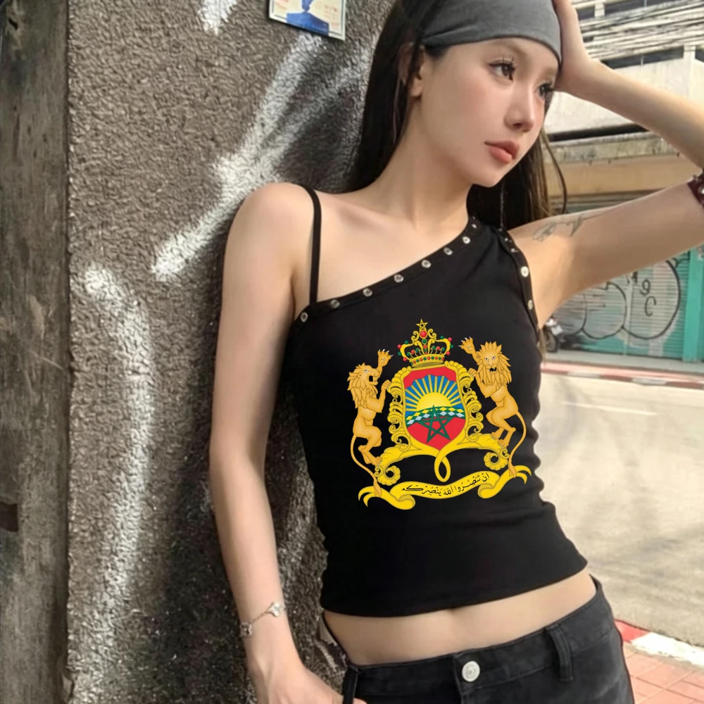 Morocco cropped top women clearance sales meme baddie emo summer tshirt harajuku cute jojifuku