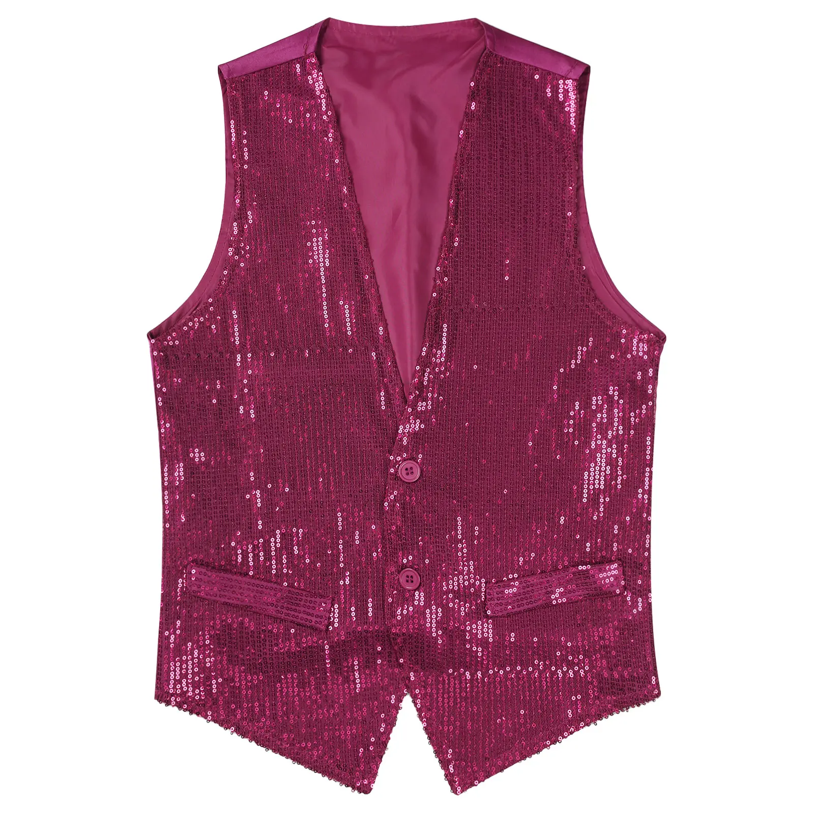 Mens Disco Waistcoat Glittery Sequins Vest Fashion Sleeveless Jacket Jazz Dancing Hiphop Party Club Costumes Music Festival Tops