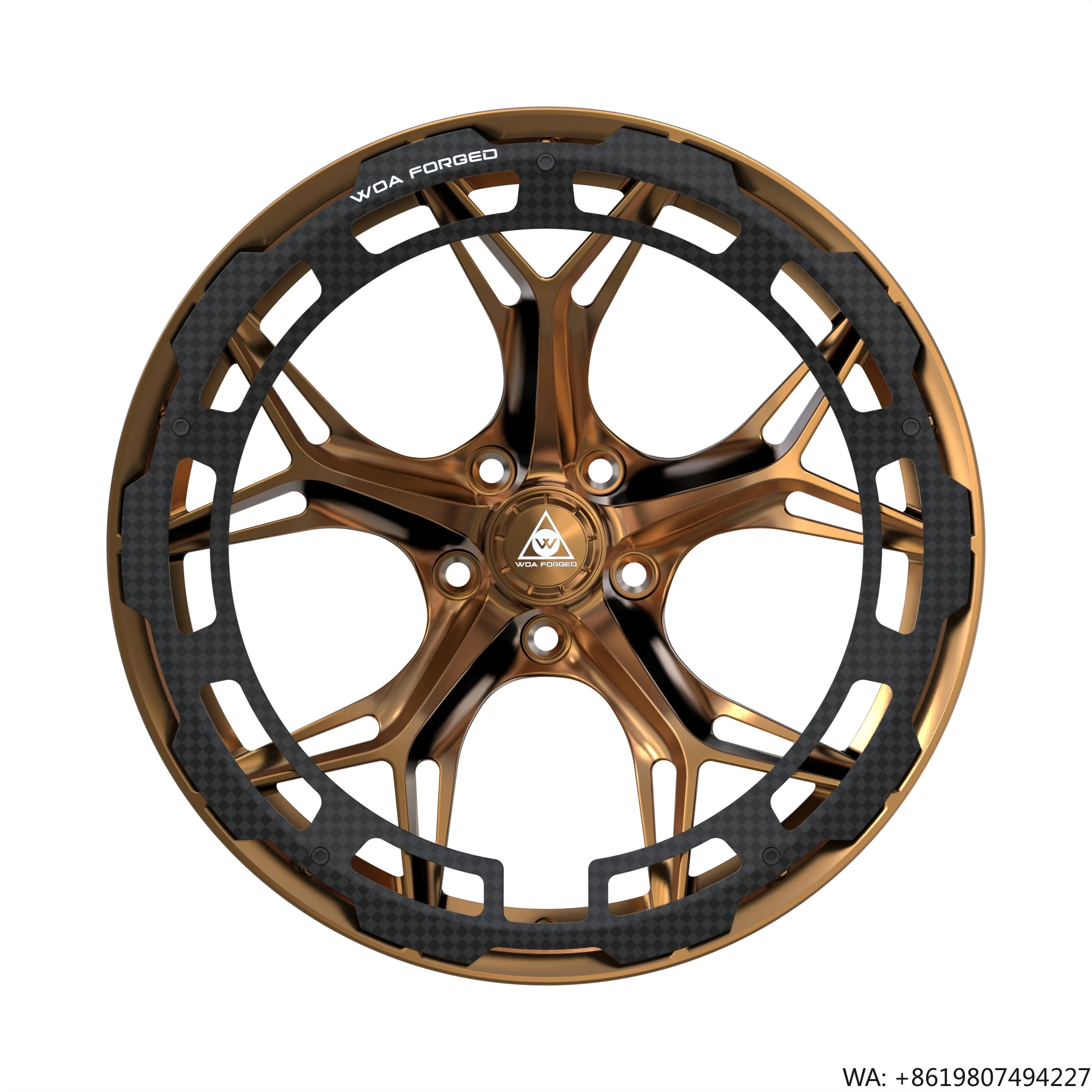 

WOAFORGED Alloy Forged Belt with Decorative Ring 18 19 20 Inches Bronze Colored Finish Multi-spoke 5x120 5x114.3 Concave for G80