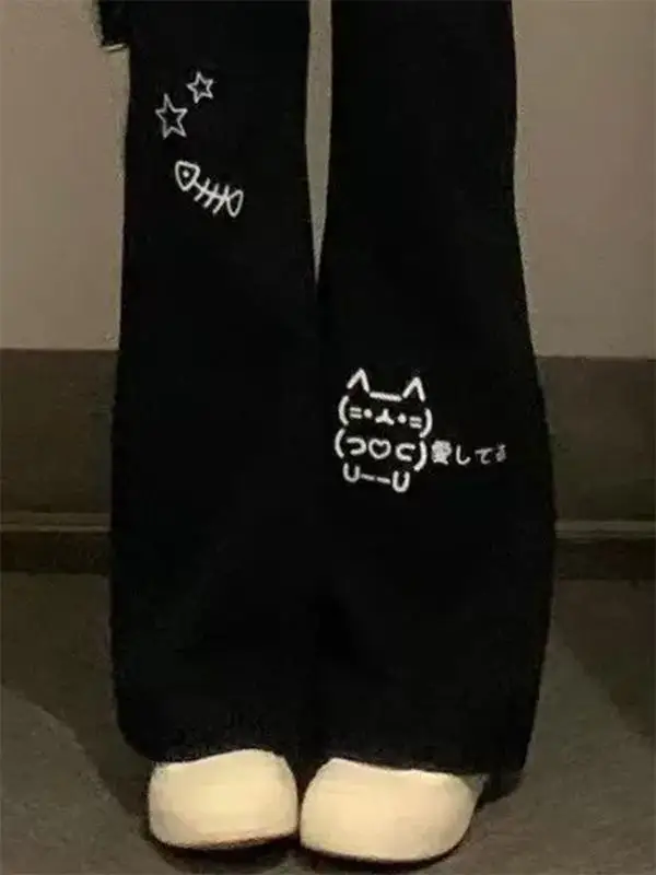 

plus Size Bla Printed Denim Jeans Women's Autumn Winter New Sle American Slimming Stretch Micro Flared Vibe Pants